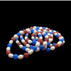 Agate and Pearl Bracelet